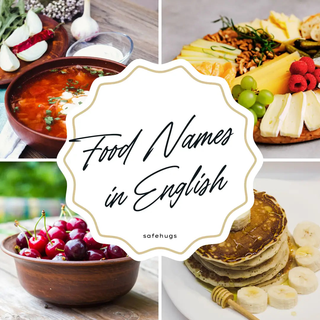 A to Z Food Names in English with Pictures