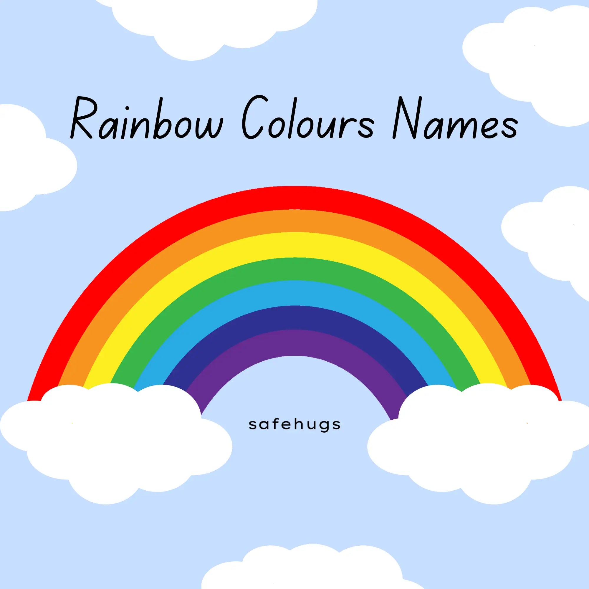 Rainbow Colours Names - 7 Colors of the Rainbow in Order for Kids