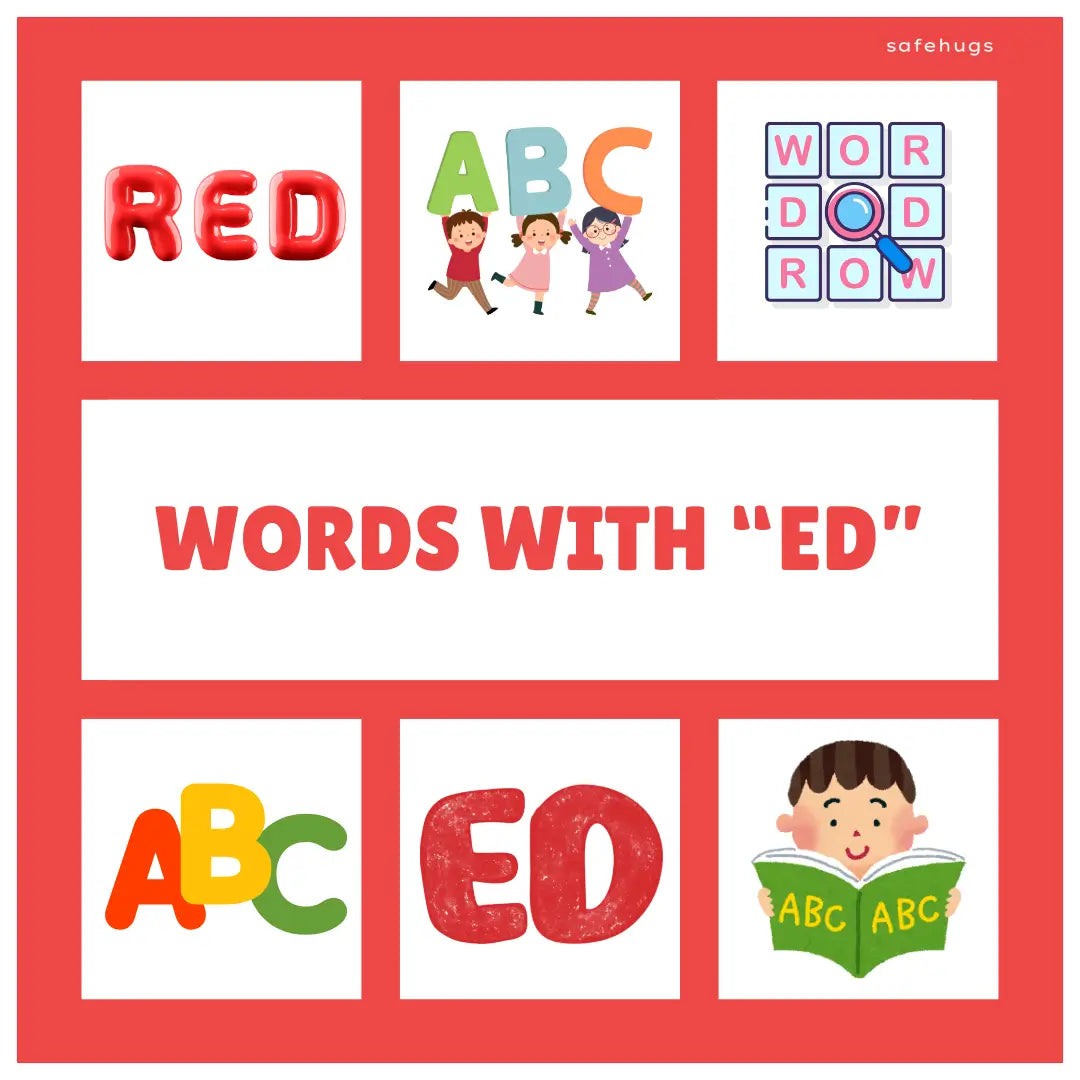 List of Words with "ED" for Kids