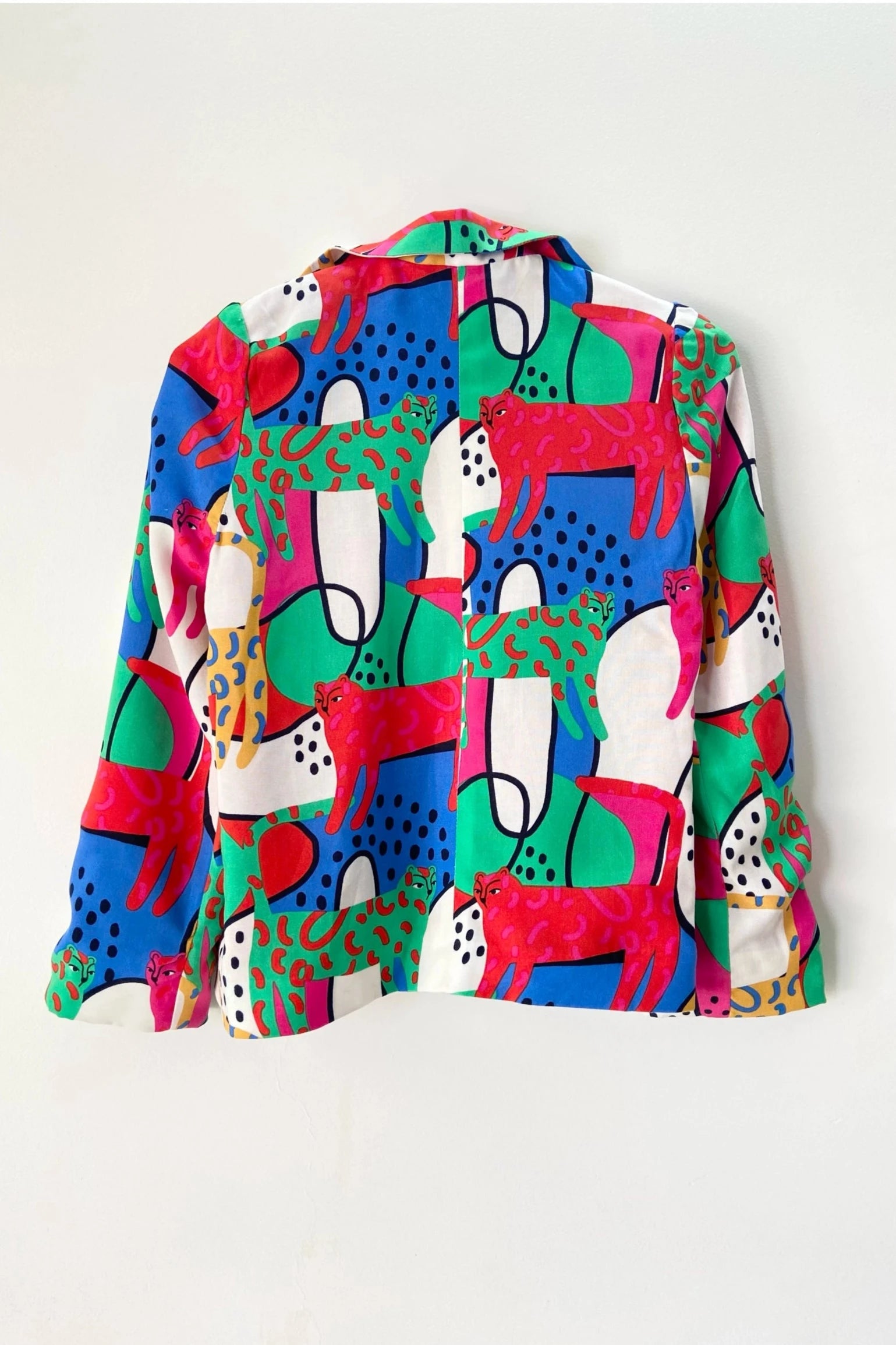 Back flat view of a Animal Print Jackets for Girls.