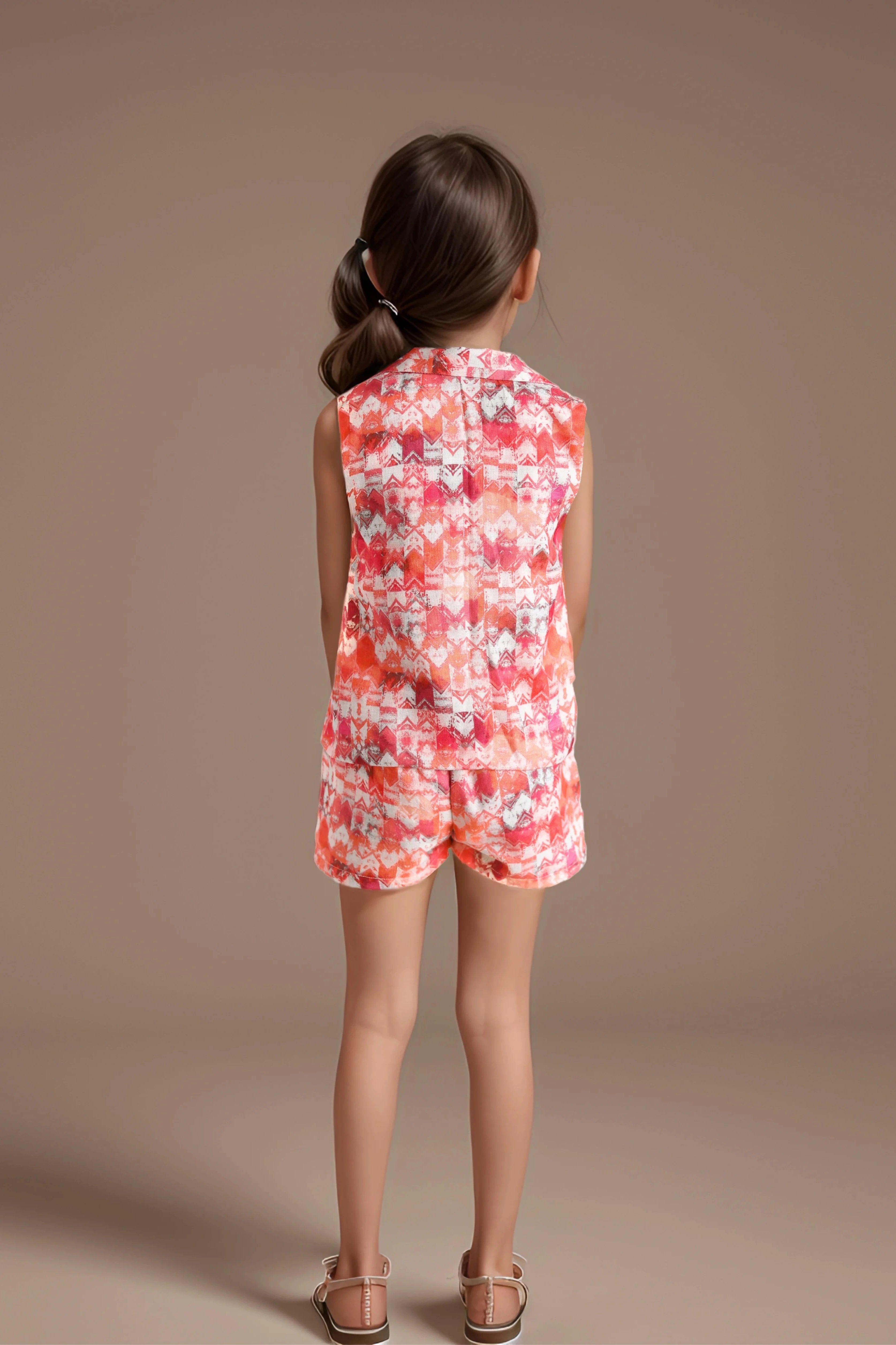 Full back view of a 3 Piece Co Ord Set for Girls.