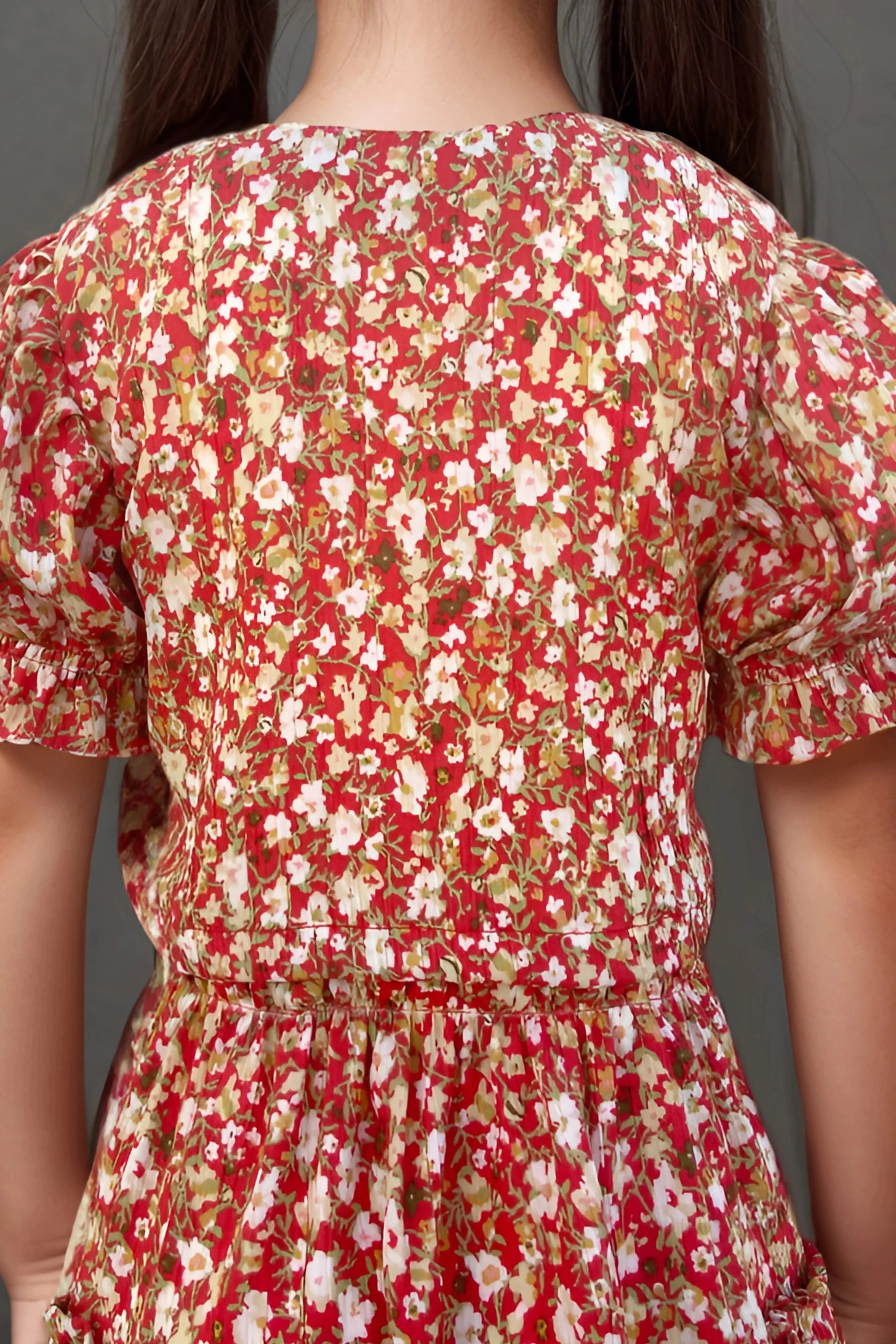 Girls Summer Outfit Skirt & Top Back Detail