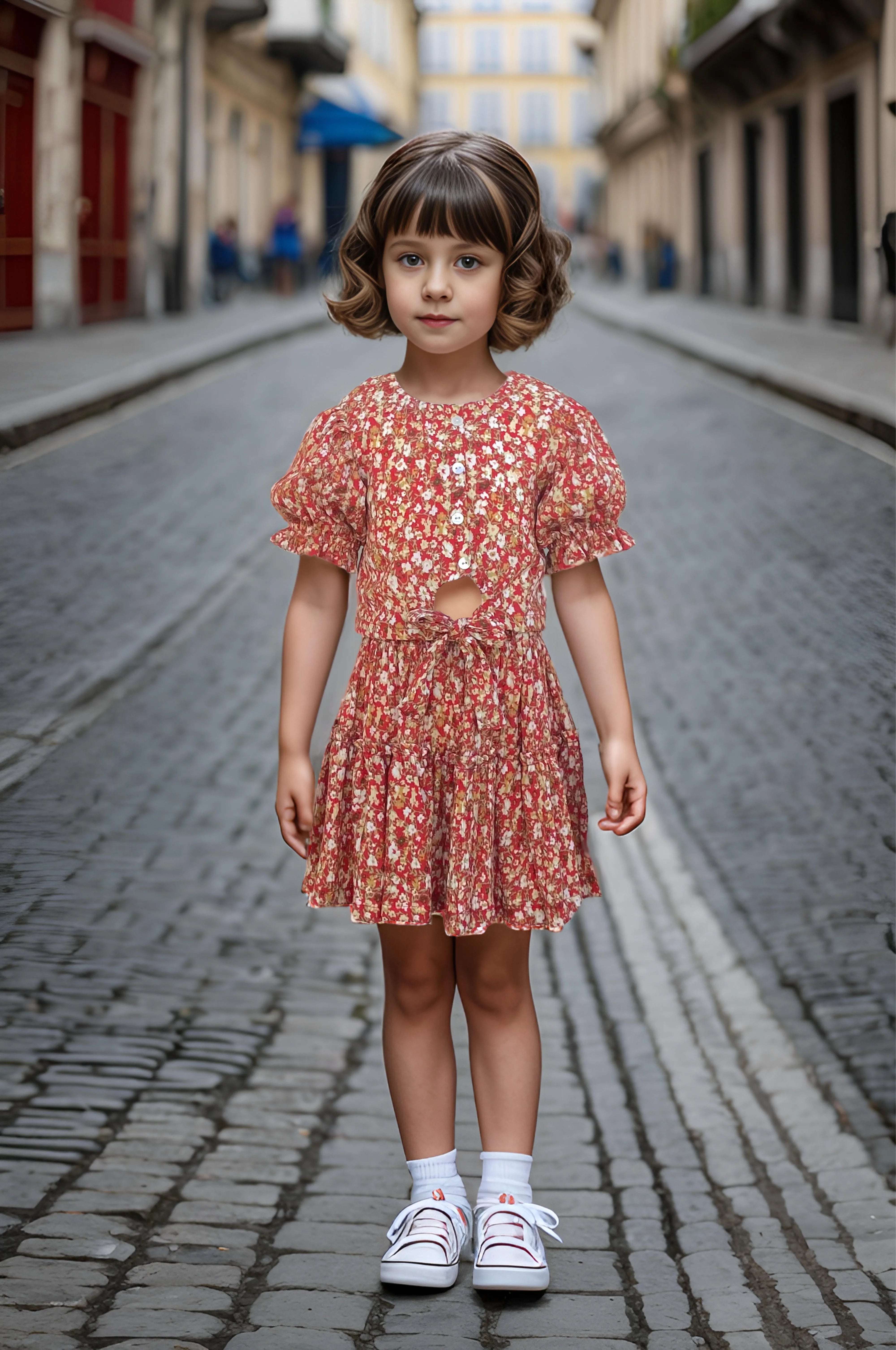 Girls Summer Outfit Skirt & Top Full front