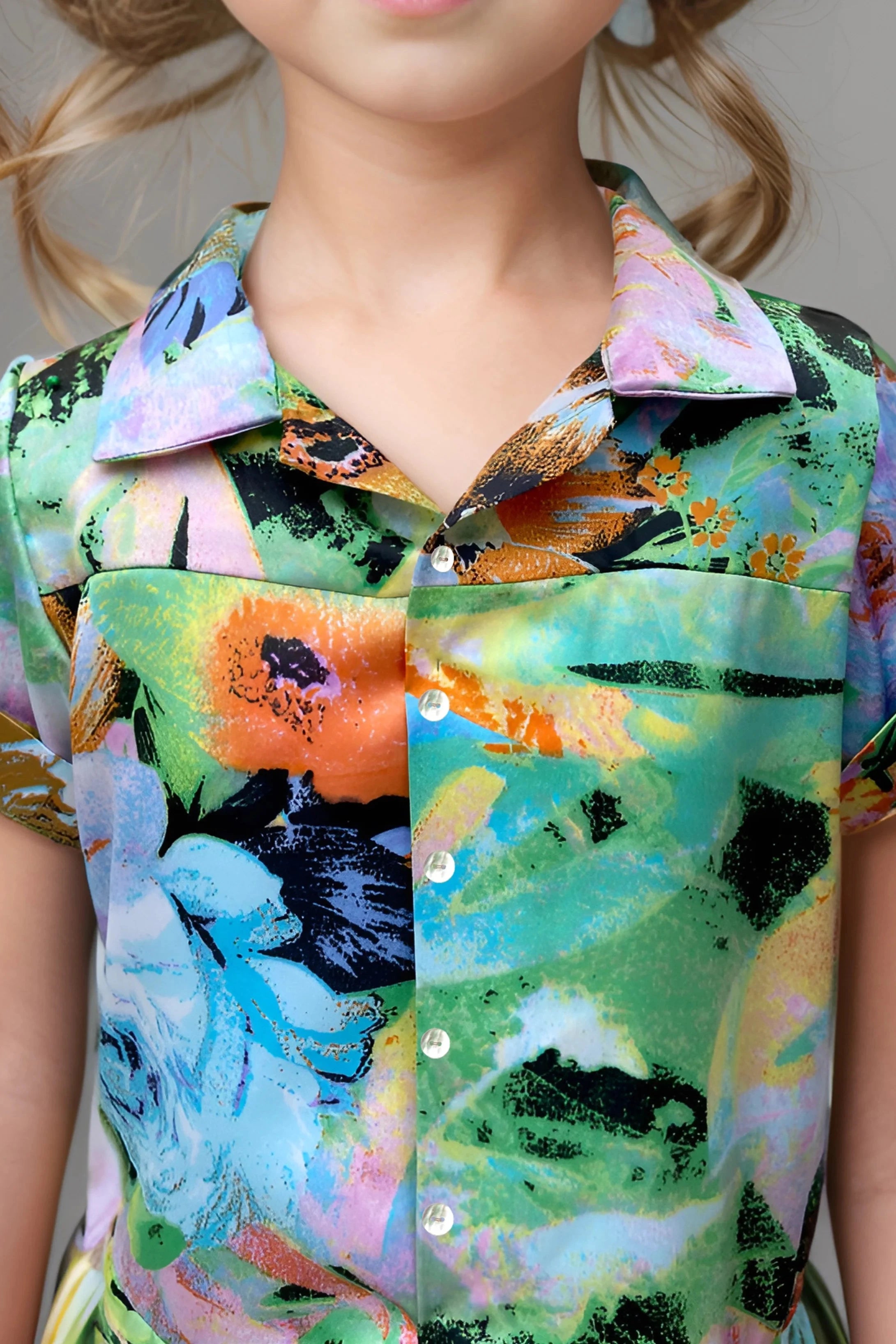 Green Co ord Sets for Girls Front Detailed