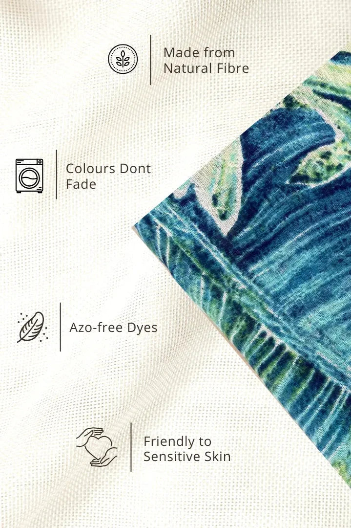 Fabric detail of a Girls' Tropical Print Co-Ord Set.