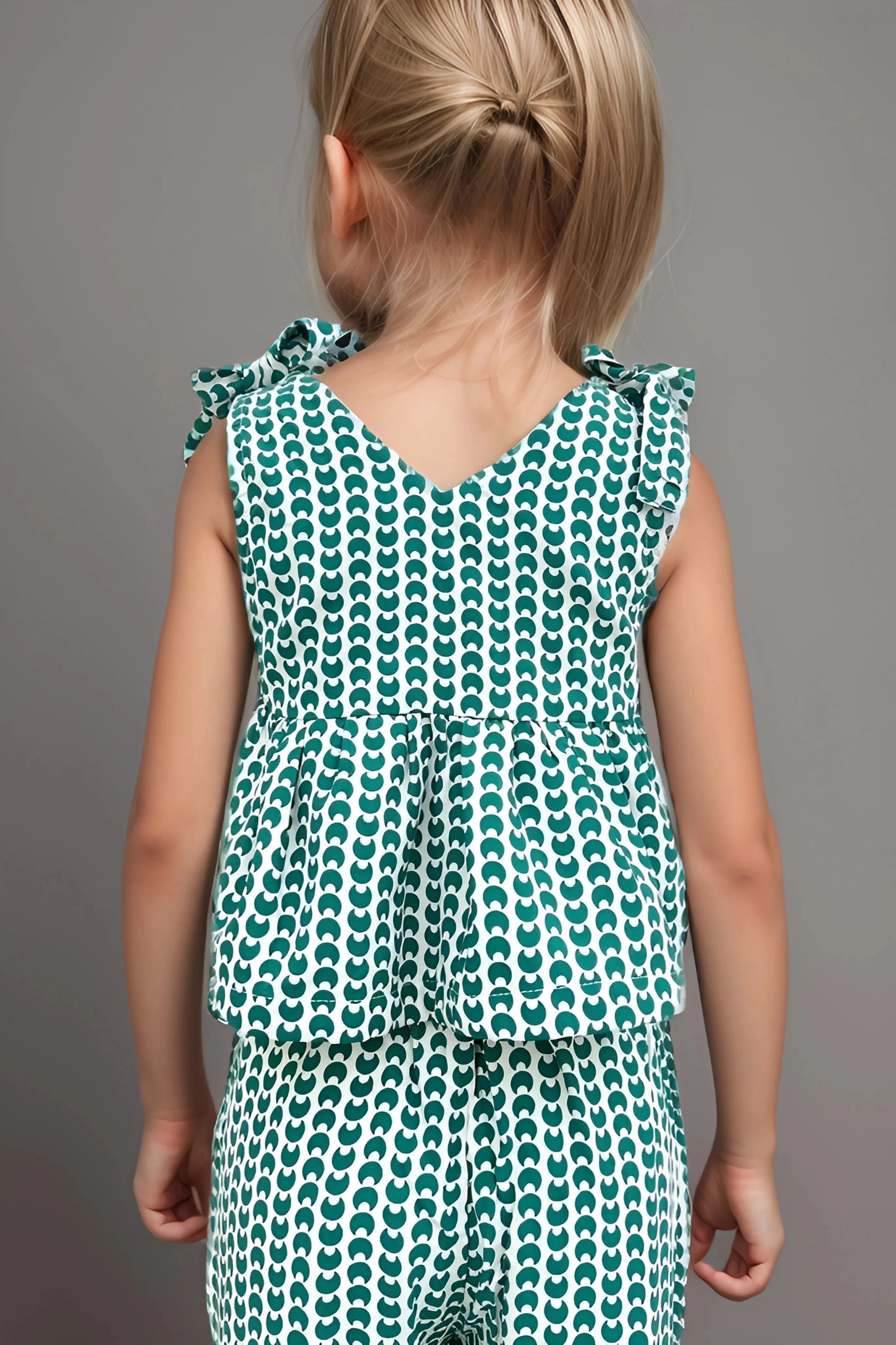 Trousers for Girls with Top Back Detail