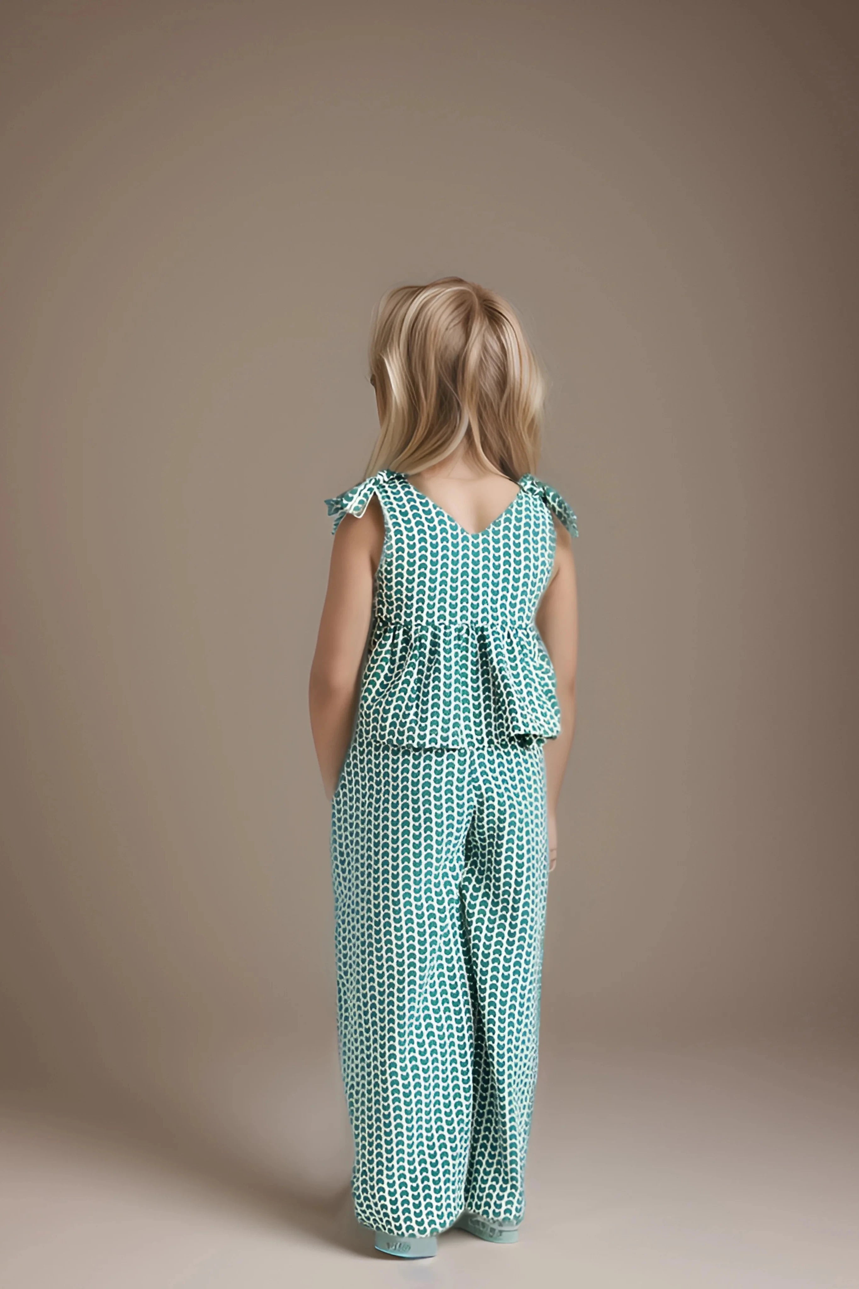 Trousers for Girls with Top Full Back