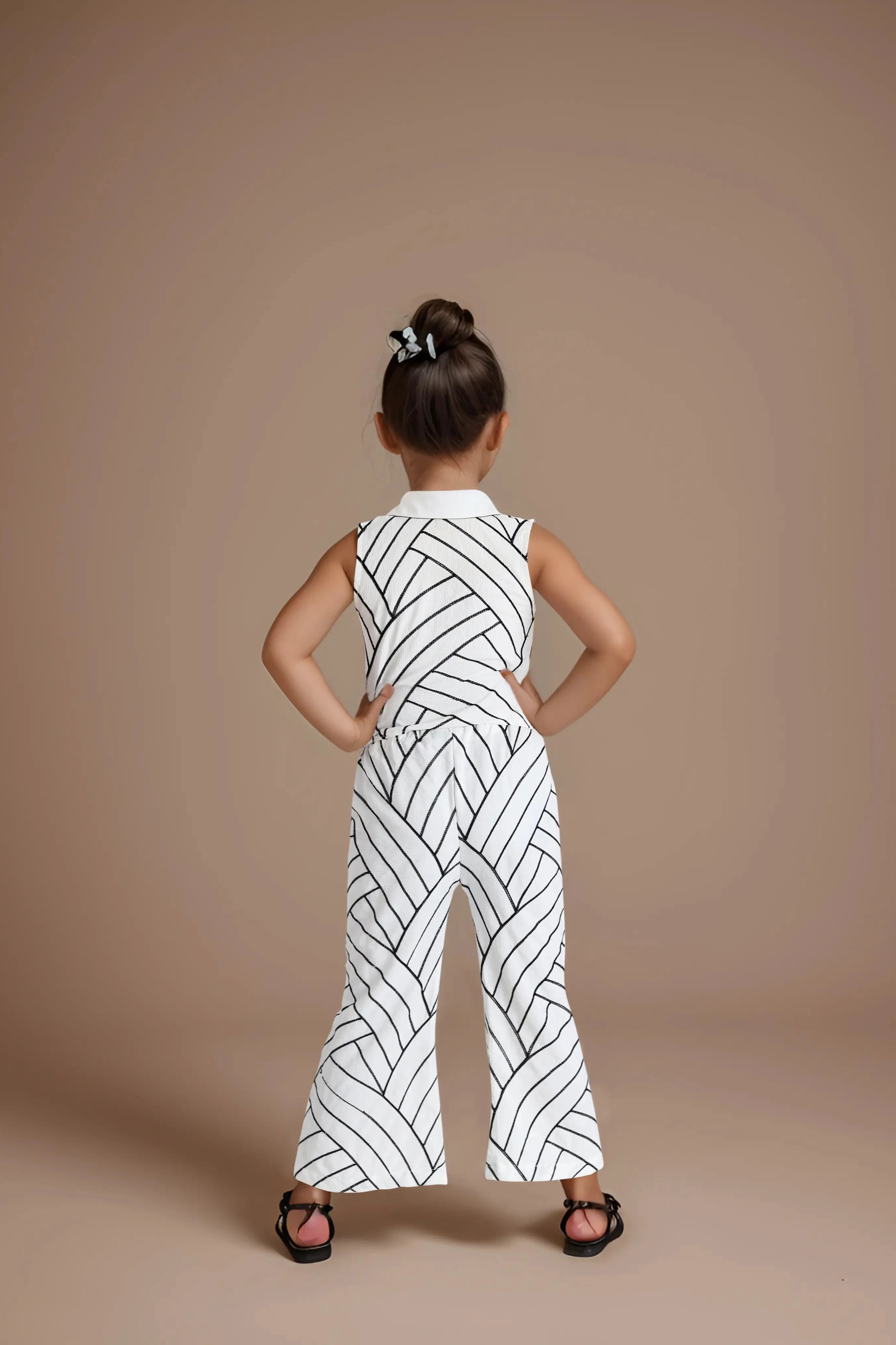 Full back of a White Stylish Clothes for Girls.