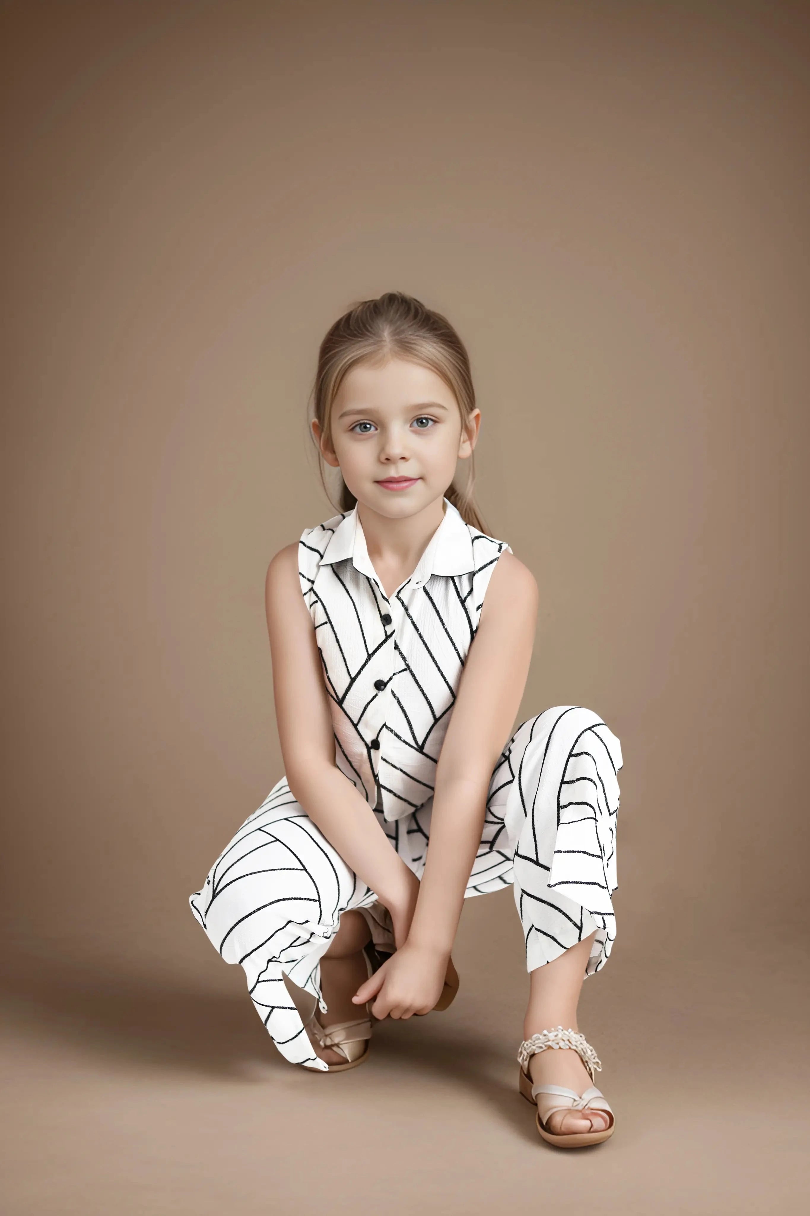 Front view of a White Stylish Clothes for Girls.
