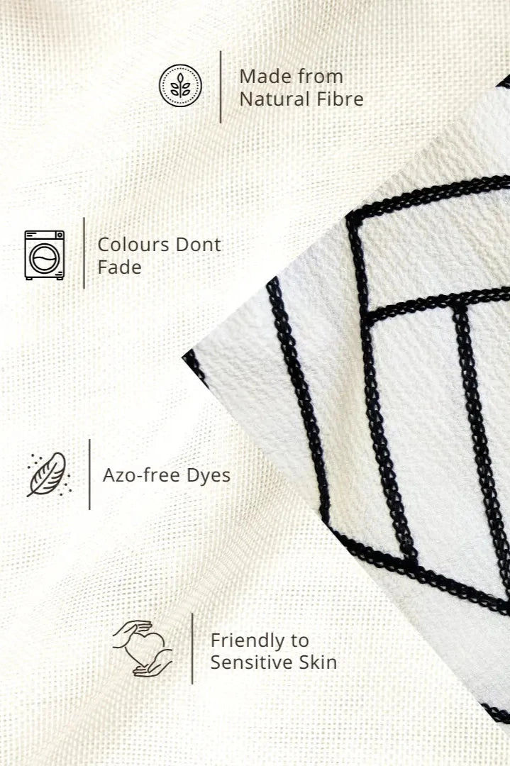 Fabric detail of a White Stylish Clothes for Girls.
