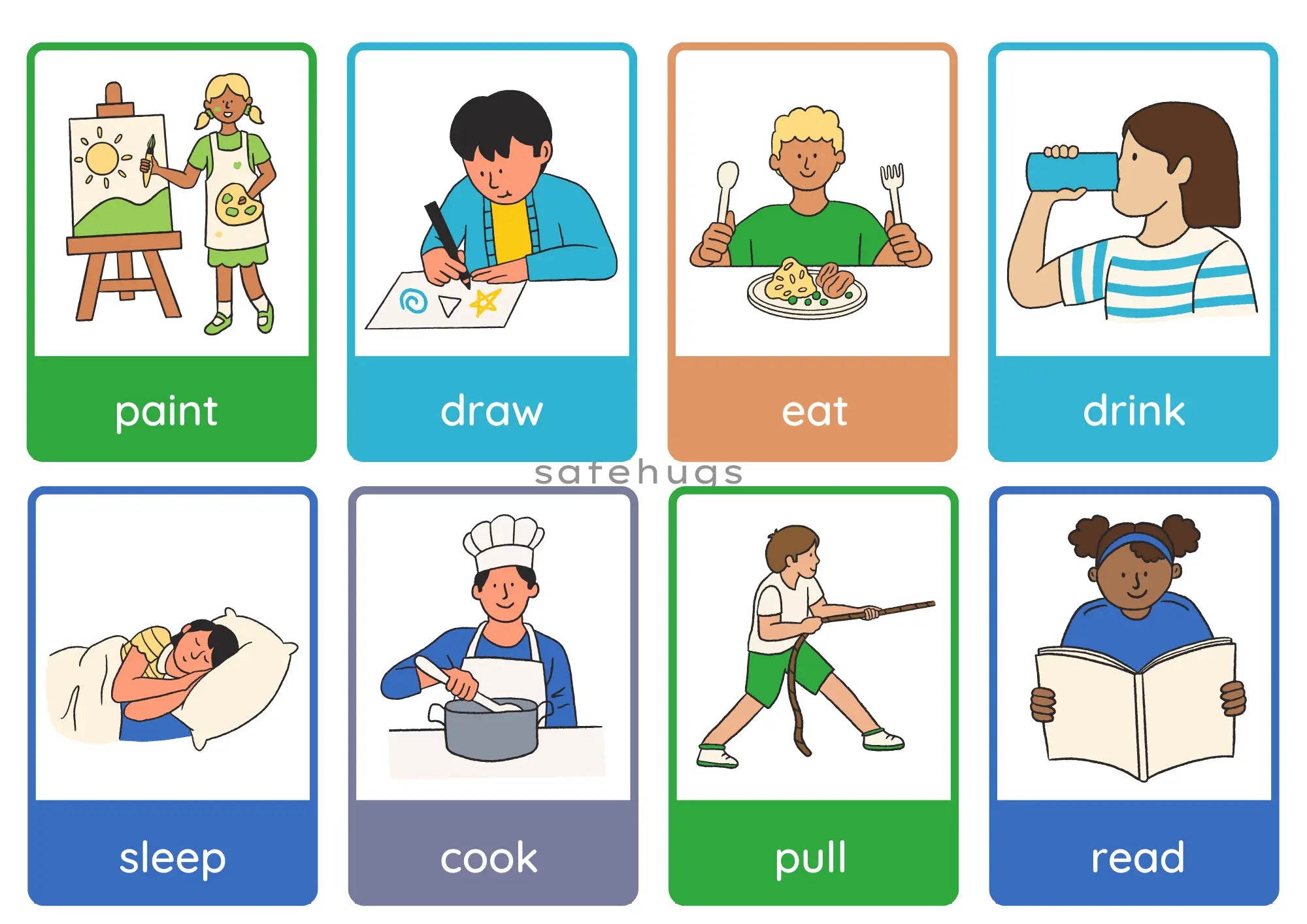 pictures for action words