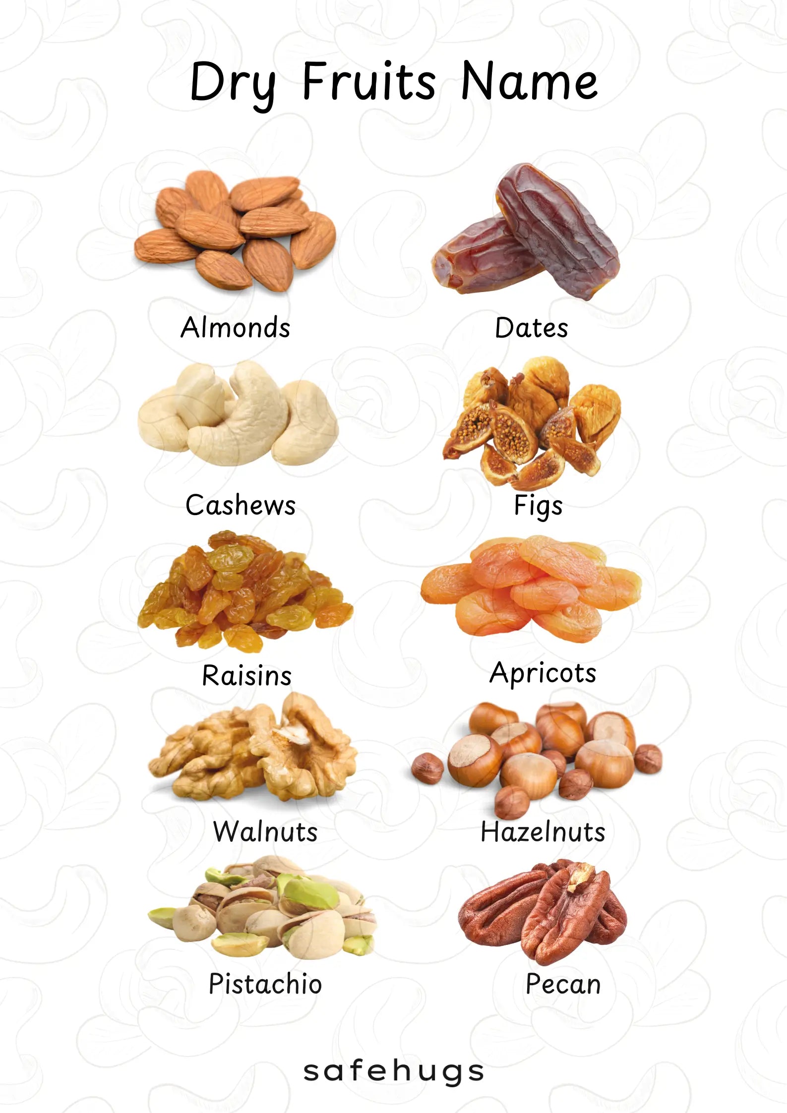 dry fruits names