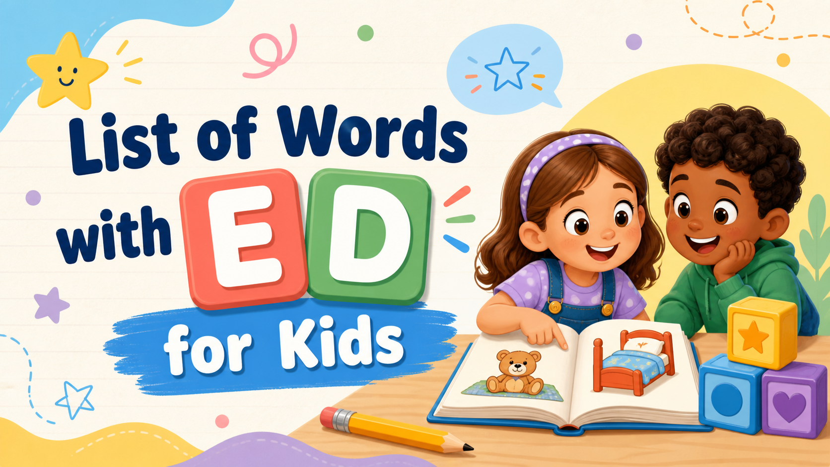 List of Words with "ED" for Kids