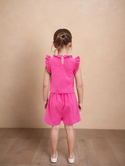 Girls Self Designed Frill Top with Skort