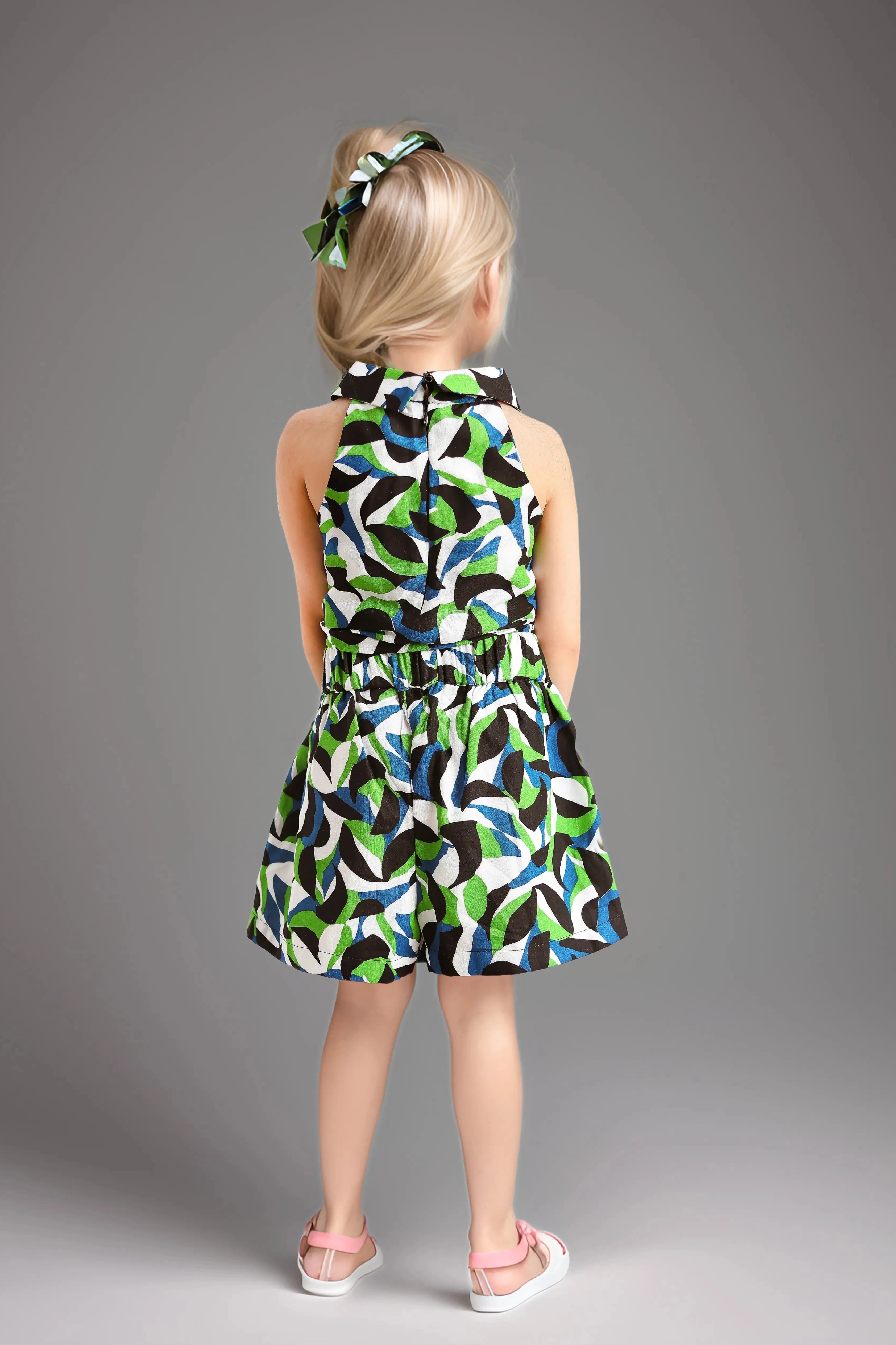 Girl's Stylish Top and Shorts Back Full