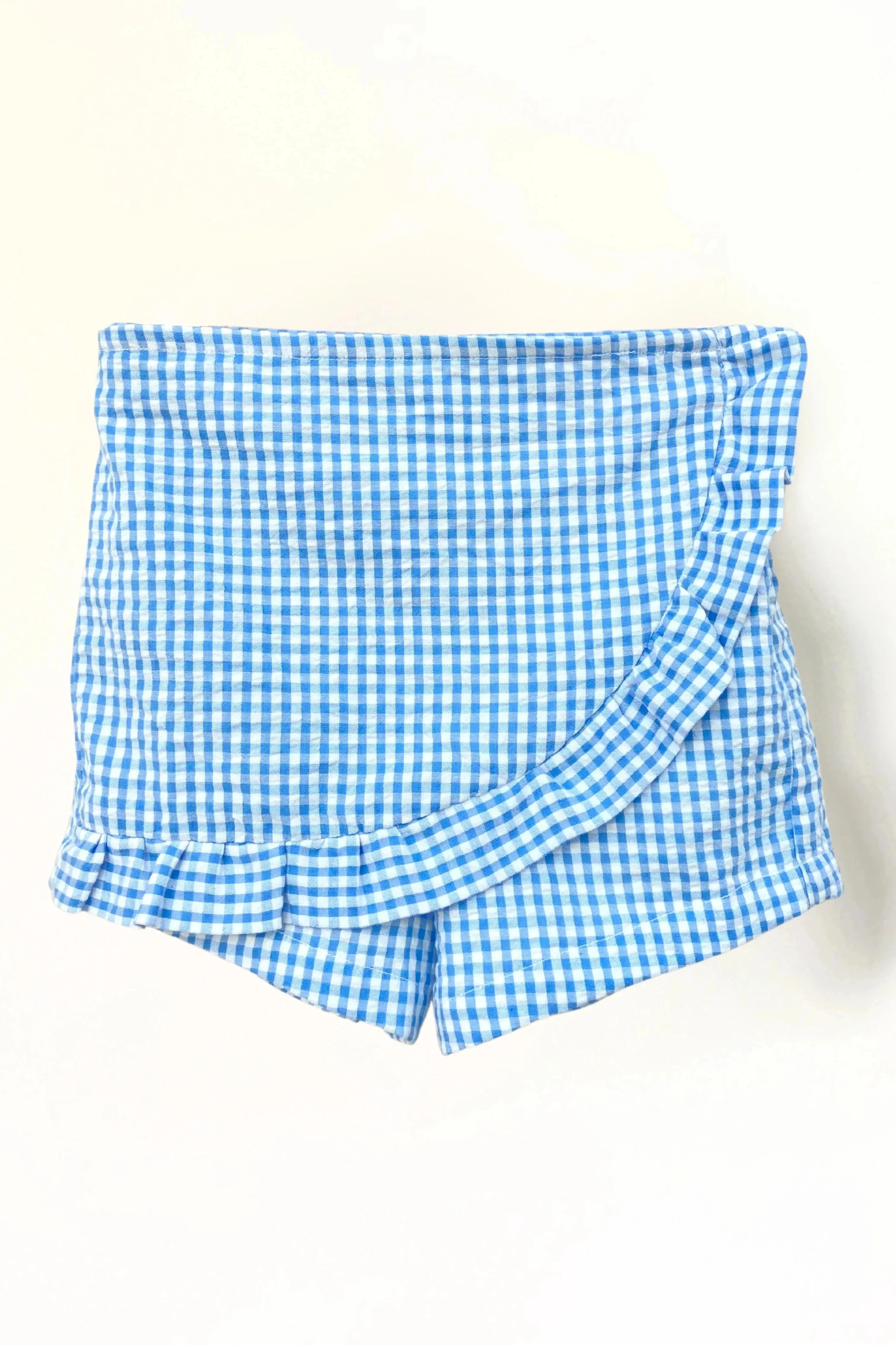 Girls Checkered Cotton Co-ord flat pant 