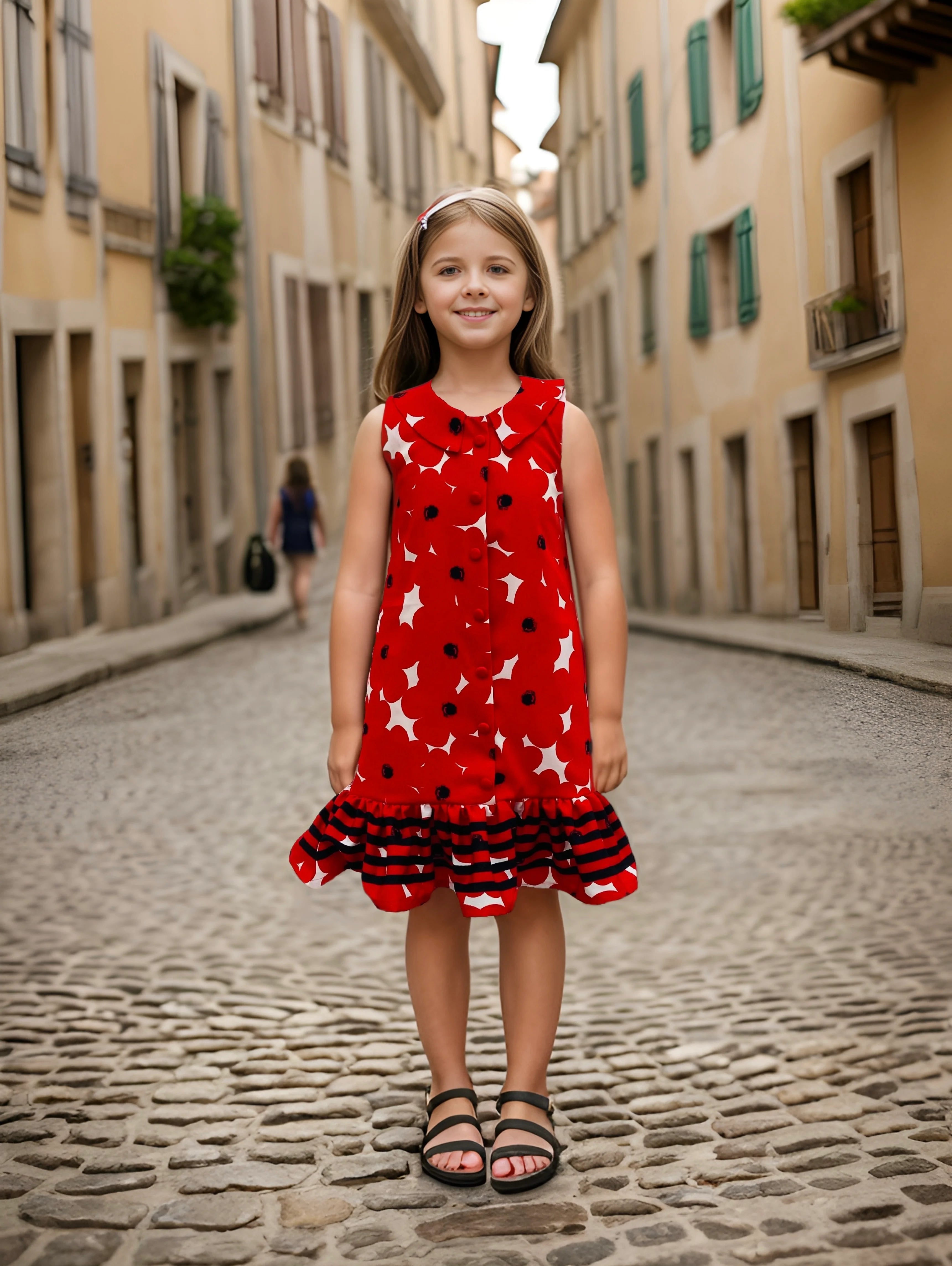 Floral Print Dress For Girls