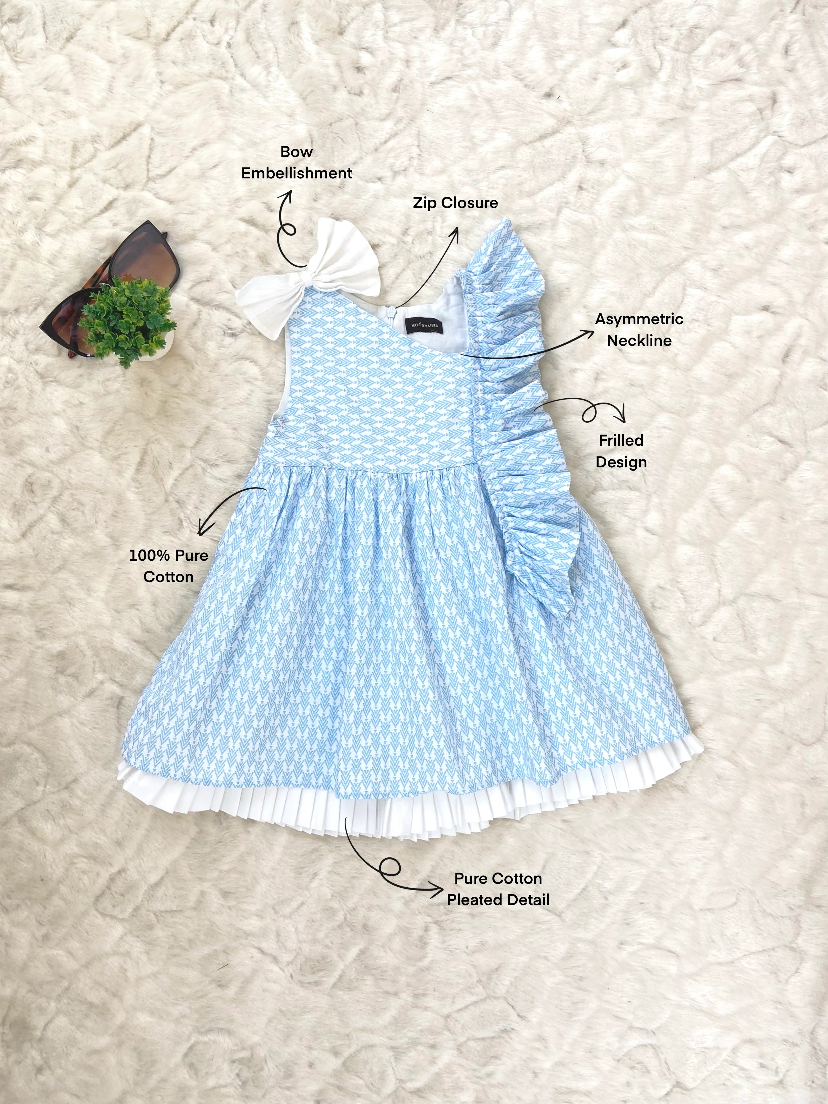 Printed Summer Cotton Dress for Girls