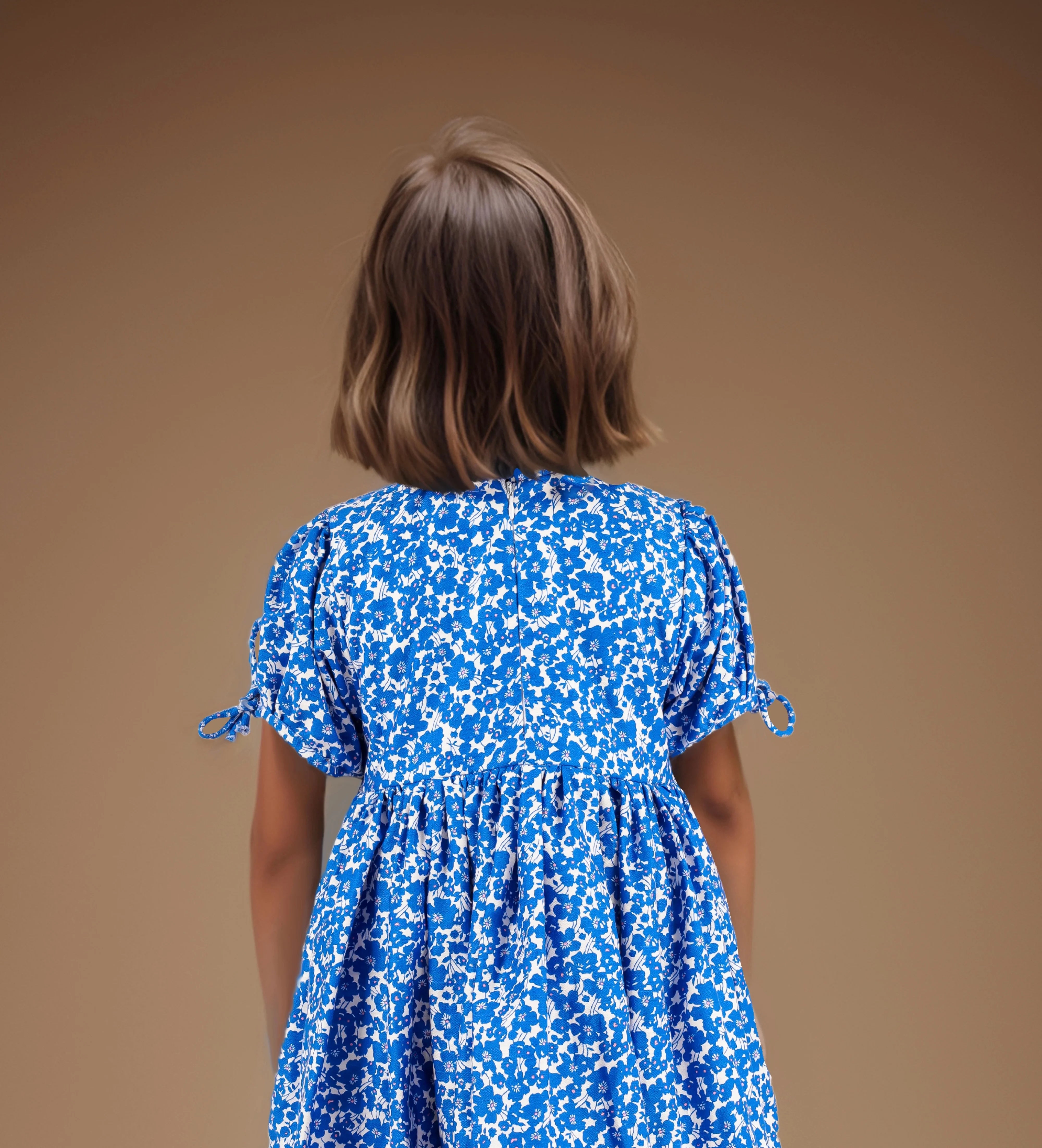 Floral Print Summer Pure Cotton Dress For Girls