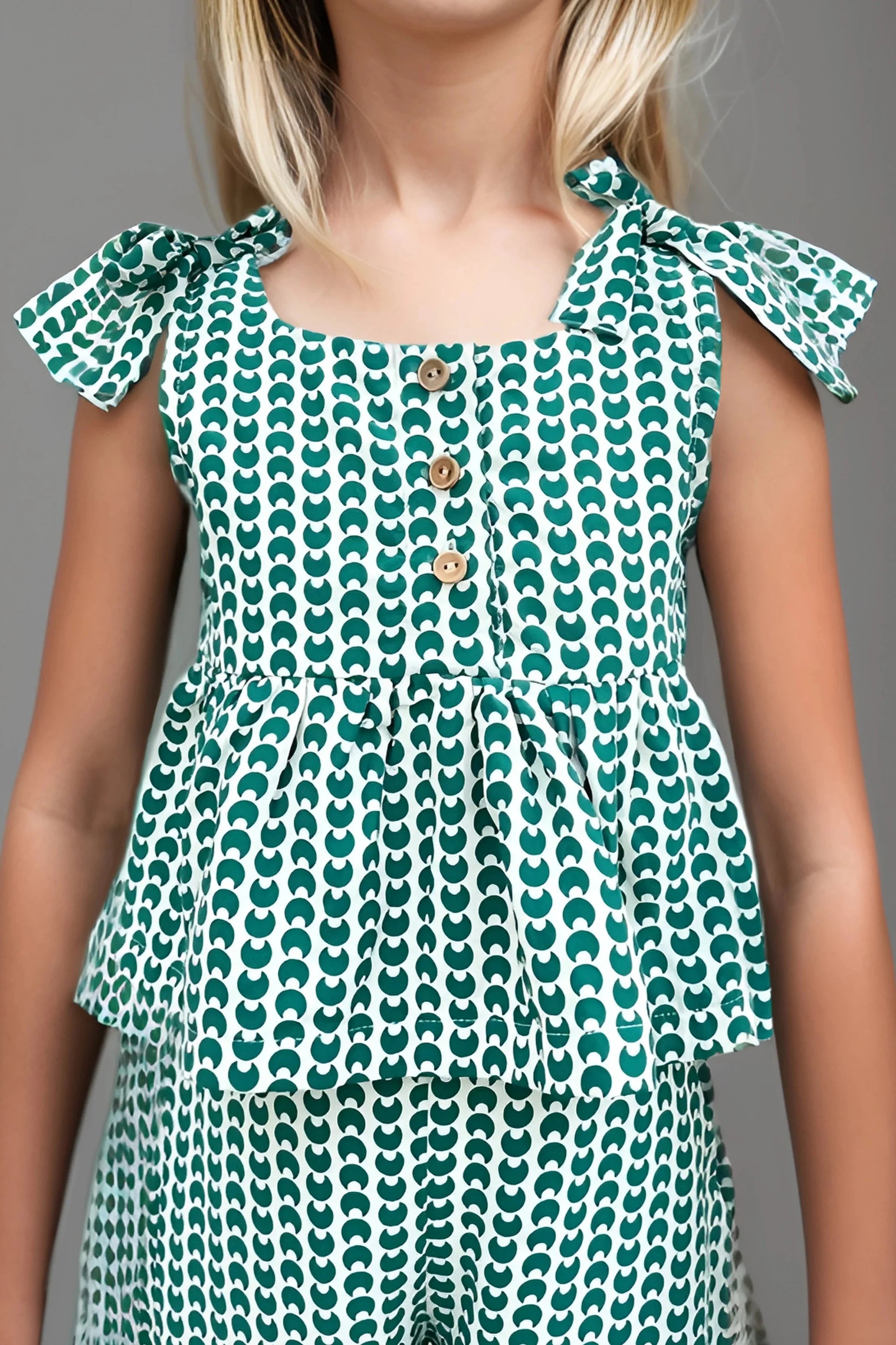 Trousers for Girls with Top Front Detail