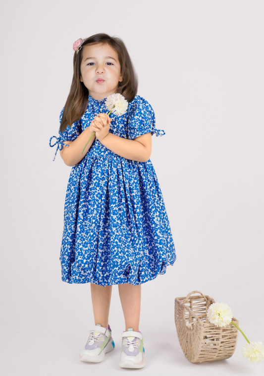 Floral Summer Pure Cotton Dress For Girls