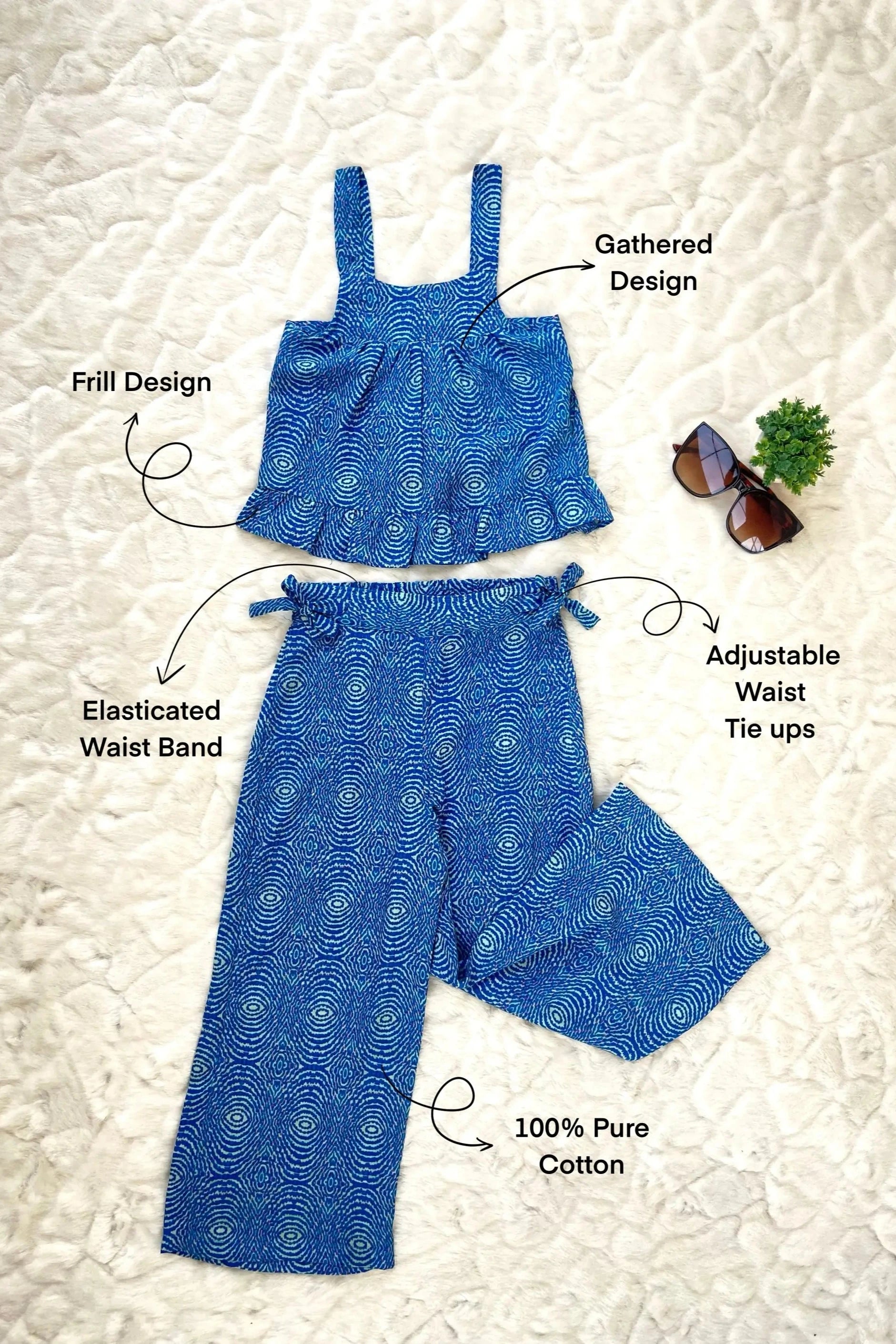 blue trendy coord set flat image